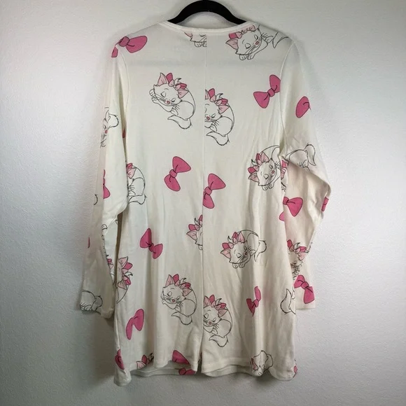 NWT Disney Pajama Romper Womens XL White Pyjama Long Sleeve Lounge Sleep - Picture 3 of 7
